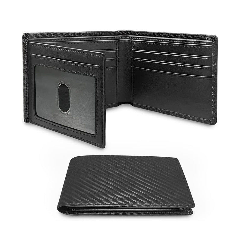 Men's Anti-magnetic Thin Wallet Special Carbon Fiber Dollar Multi Card Slot Wallet