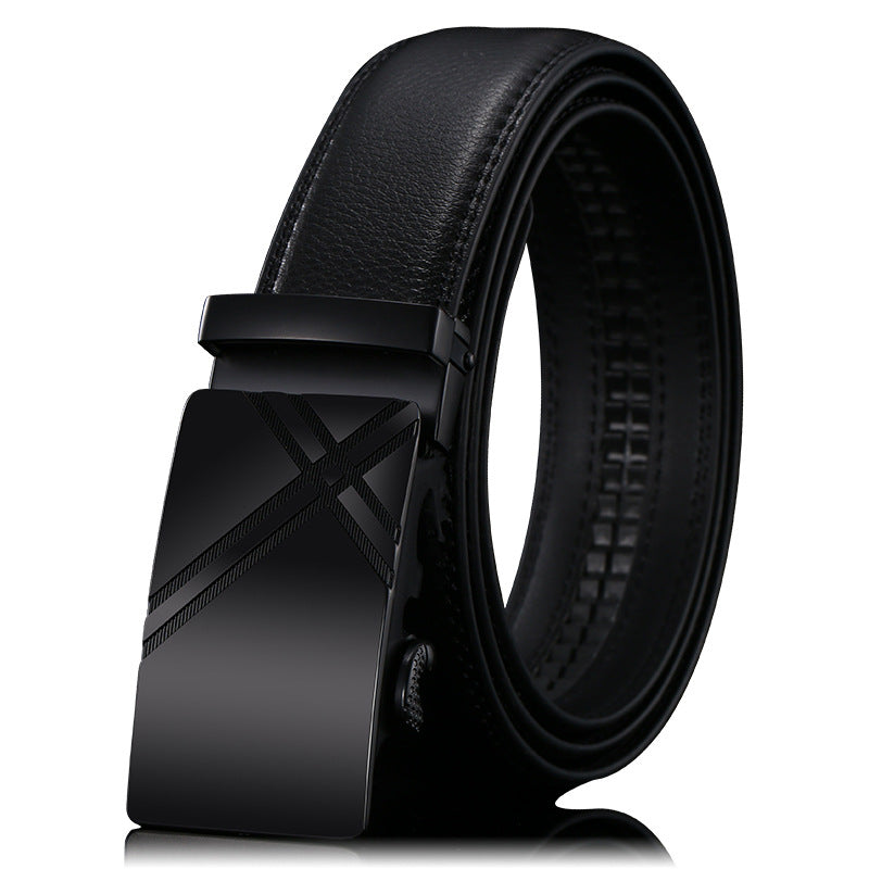Mens Genuine Leather Belt With Automatic Buckle