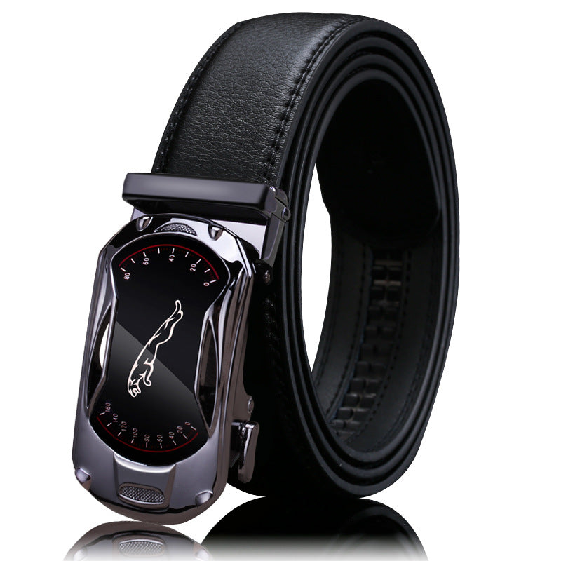 Mens Genuine Leather Belt With Automatic Buckle