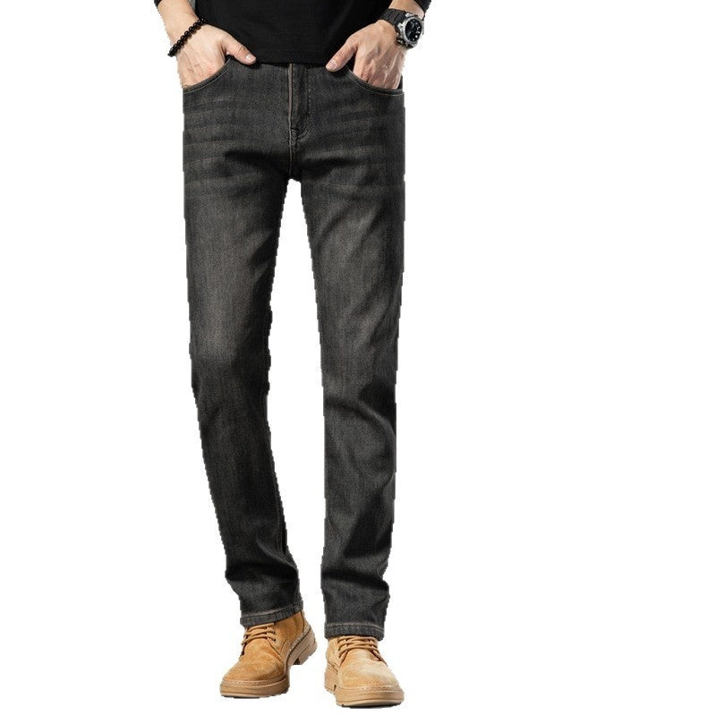 Men's Retro Slim-Fit Straight-Cut Casual Pants