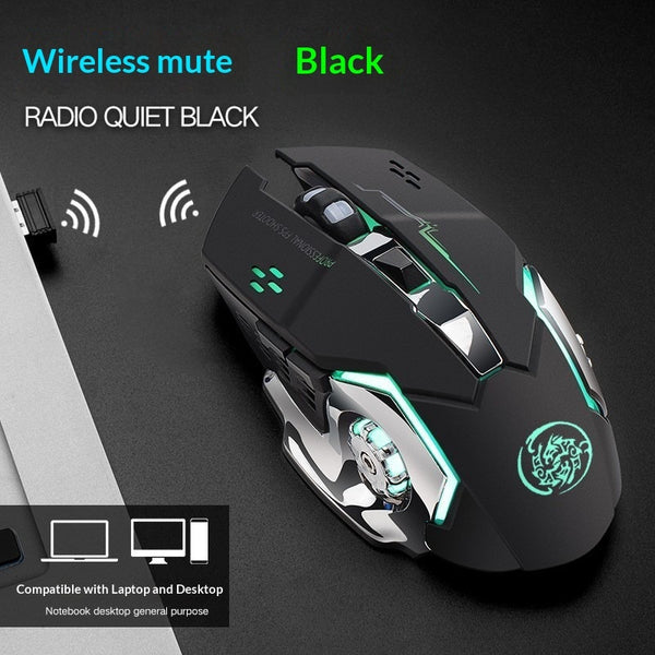 Wired Gaming Mouse, Wireless Bluetooth Charging For Laptops