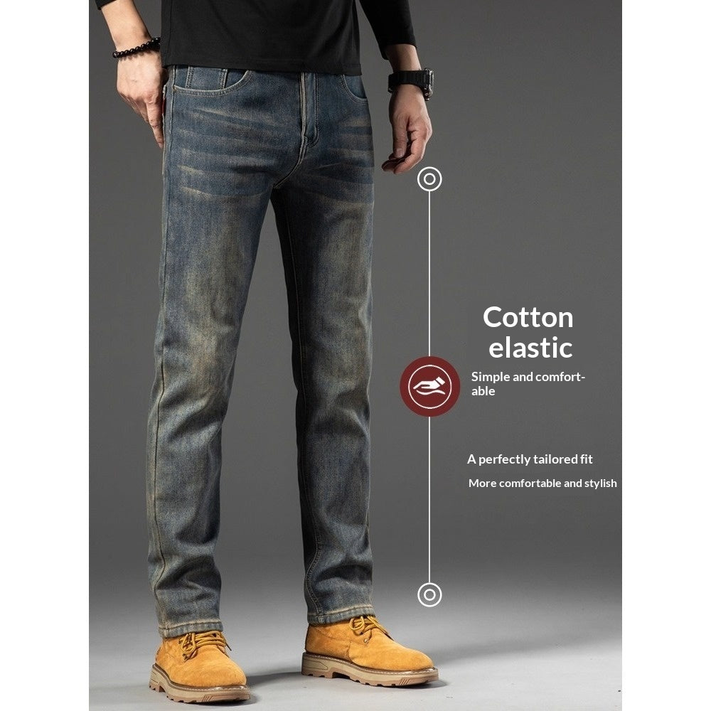 Men's Retro Slim-Fit Straight-Cut Casual Pants