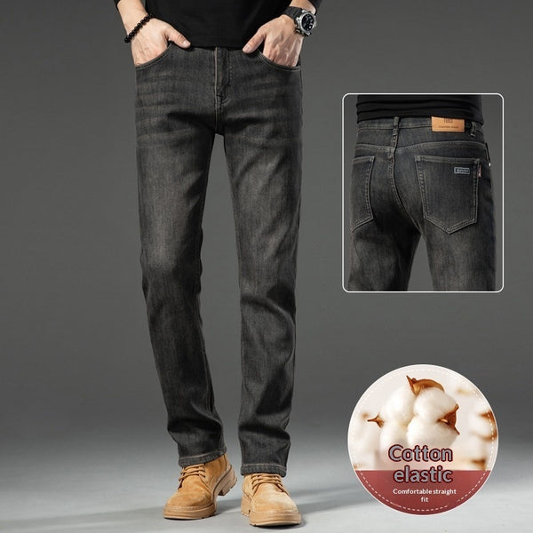 Men's Retro Slim-Fit Straight-Cut Casual Pants