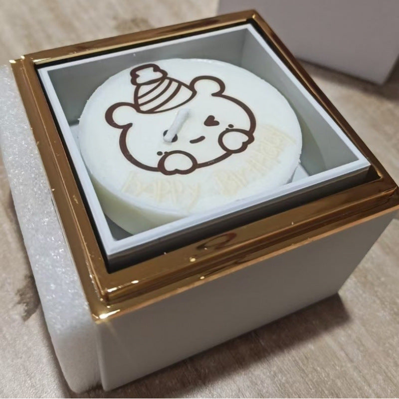 Creative Automatic Rotating Jewelry Box In The Shape Of A Little Bear Cake
