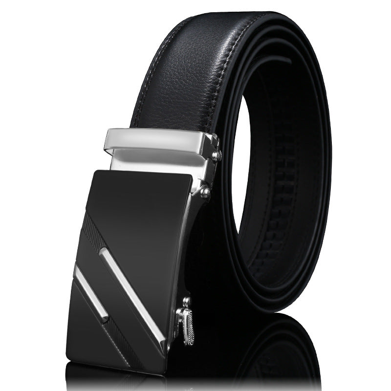 Mens Genuine Leather Belt With Automatic Buckle
